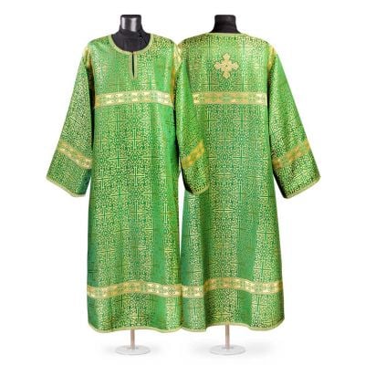 Green unlined Sticharion with crosses