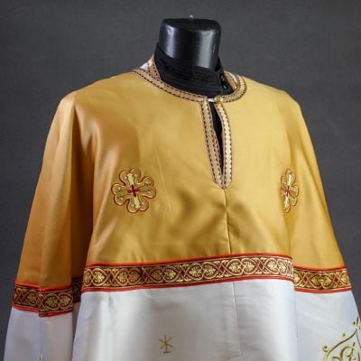 Greek-style Priest Vestment with embroidery and icon of Christ on the back 