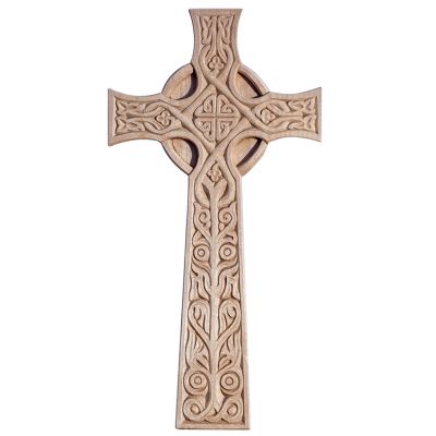 Celtic carved cross for a priest or wall cross