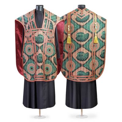 velvet fabric with African patterns and galloon 