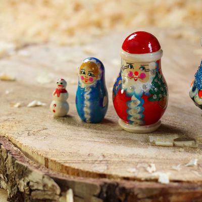 Christmas Nesting Tree with heart and star ornament s