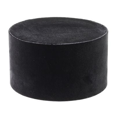 Black faux velvet kamilavka