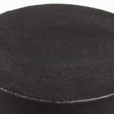 Black faux velvet kamilavka