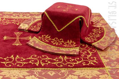 Red Velvet Chalice Covers & Veil 