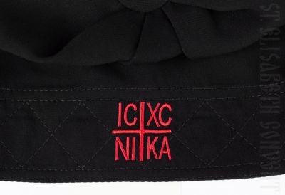 Athonite Skufia with embroidery ICXC NIKA