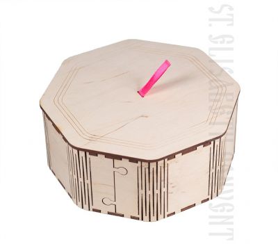 Octagonal box - workpiece for decoupage or coloring