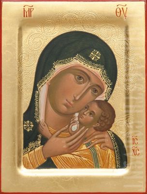 painted kasperovo icon of the mother of god