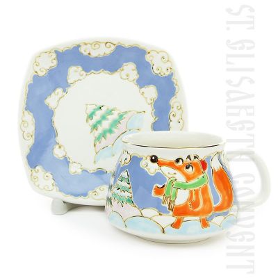 Foxes in scarves Cup & Saucer Set