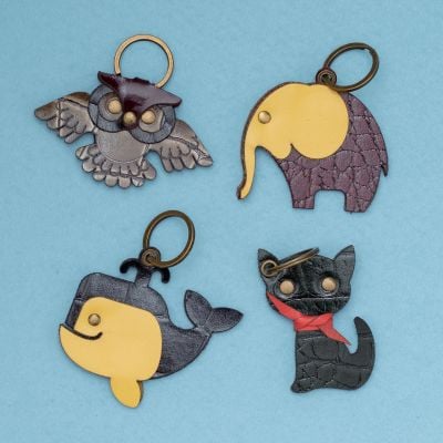 animalistic leather trinket