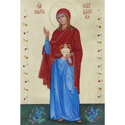 Icon of St Mary Magdalene - Icons from gemstones