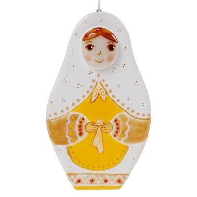 matryoshka glass pendant
