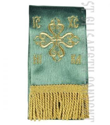 White-and-Gold narrow Bookmark for the Epistle or Holy Gospel Book