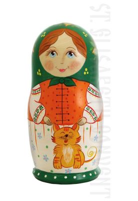 Family and Cat nesting doll
