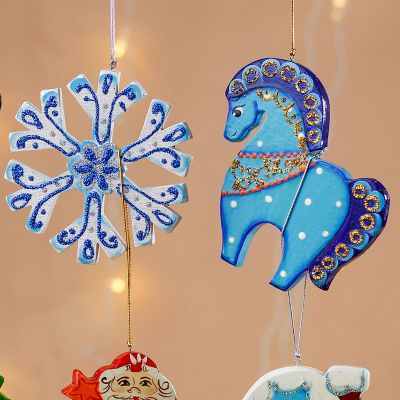 set of wooden hanging figurines 