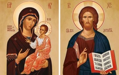  Holy Savior & Mother of God Diptych