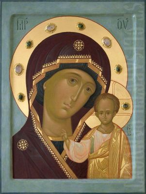 painted icon of the theotokos of kazan