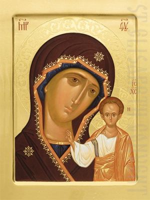 printed icon of the Mother of God of Kazan 