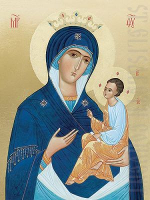 mounted icon Mother of God of Tikhvin 