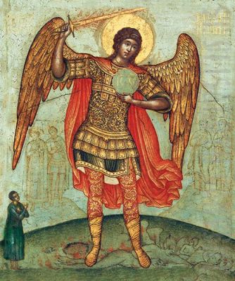 Lacquered Icon of St Michael the Archangel