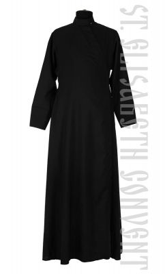 black cotton blend Russian-style undercassock