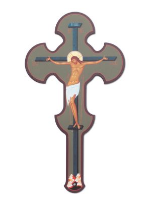 blue wooden cross