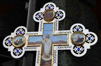 sanctuary cross and icon