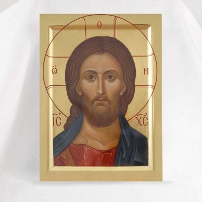 Ruler of all hand-painted icon of Jesus Christ