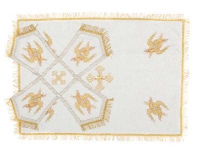 white chalice covers