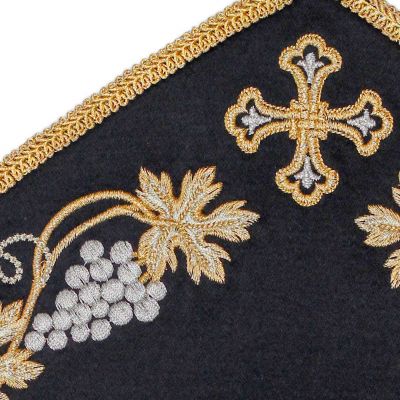 black Holy Table Cross Napkin 