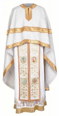 white priest vestment