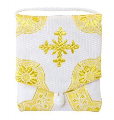 Yellow Silk Rosary Bag