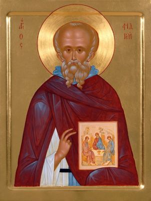 painted icon of st andrei rublev