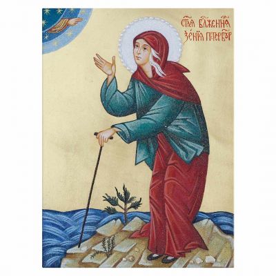 Ground Gemstones Icon St Xenia of St Petersburg