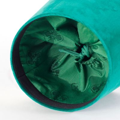 green kamilavka made of velvet