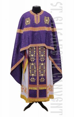 purple Greek-style priest vestment