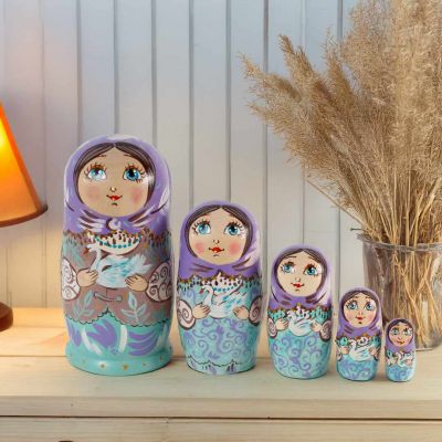 nesting dolls with chickens Easter cakes and eggs