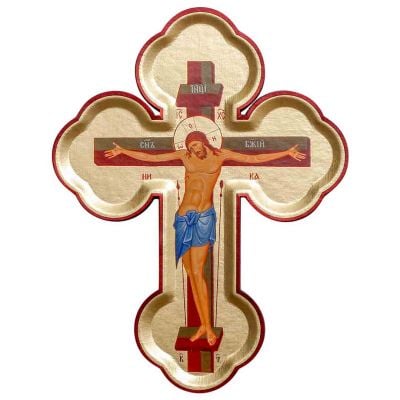 wall crucifix with printed icon