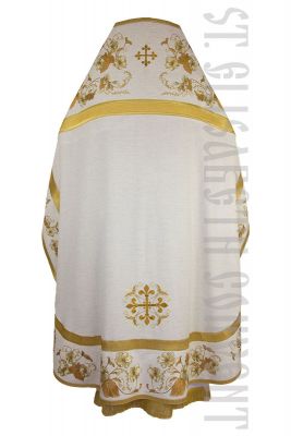 white orthodox priest vestment in russian style