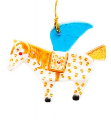 Hanging Glass Winged Horse (Pegasus)