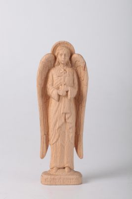 Wooden Guardian Angel Sculpture
