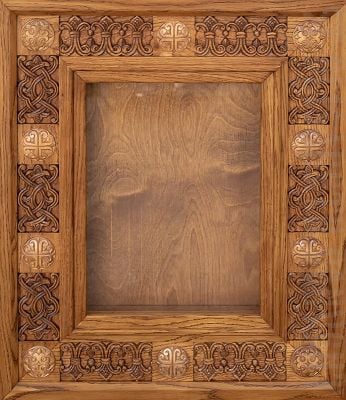 wooden hand carved icon case to order