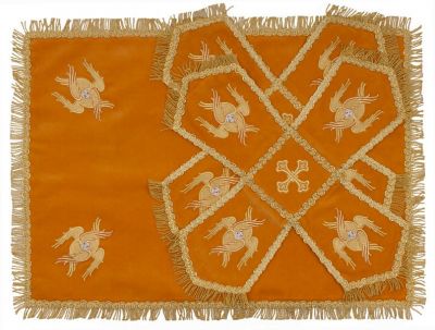 yellow velvet chalice covers