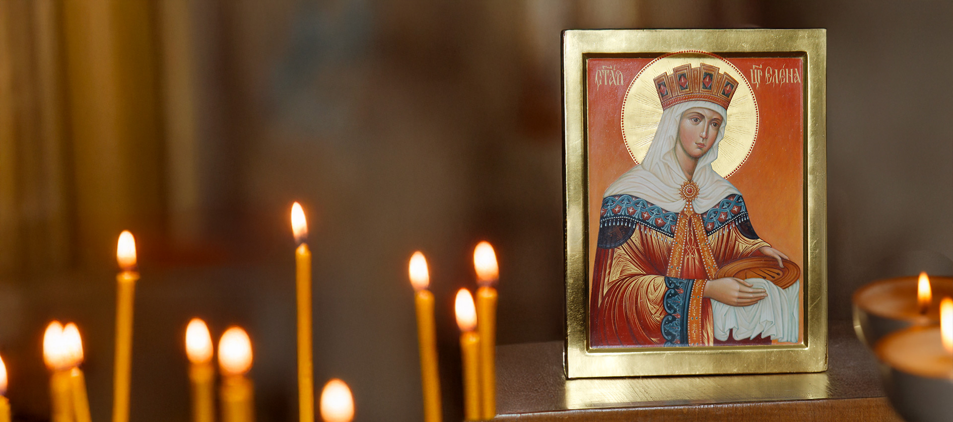 Hand-painted Icon of St Helen the Empress, Equal-to-the-Apostles