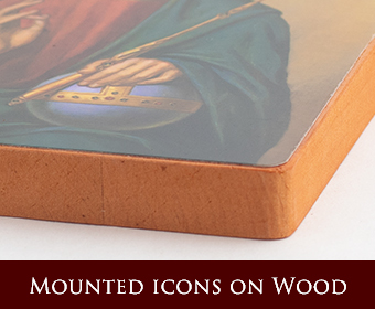 Mounted Icons on Wood (Lacquered Icons)