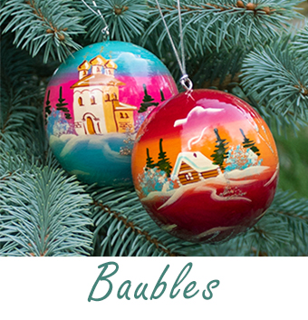Christmas Wooden baubles 