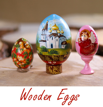Hand-painted Wooden Eggs